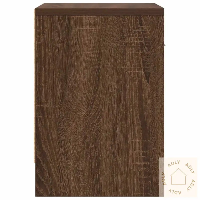 Nattbord 2 Stk Med Skuff Brun Eik 39X28X41 Cm