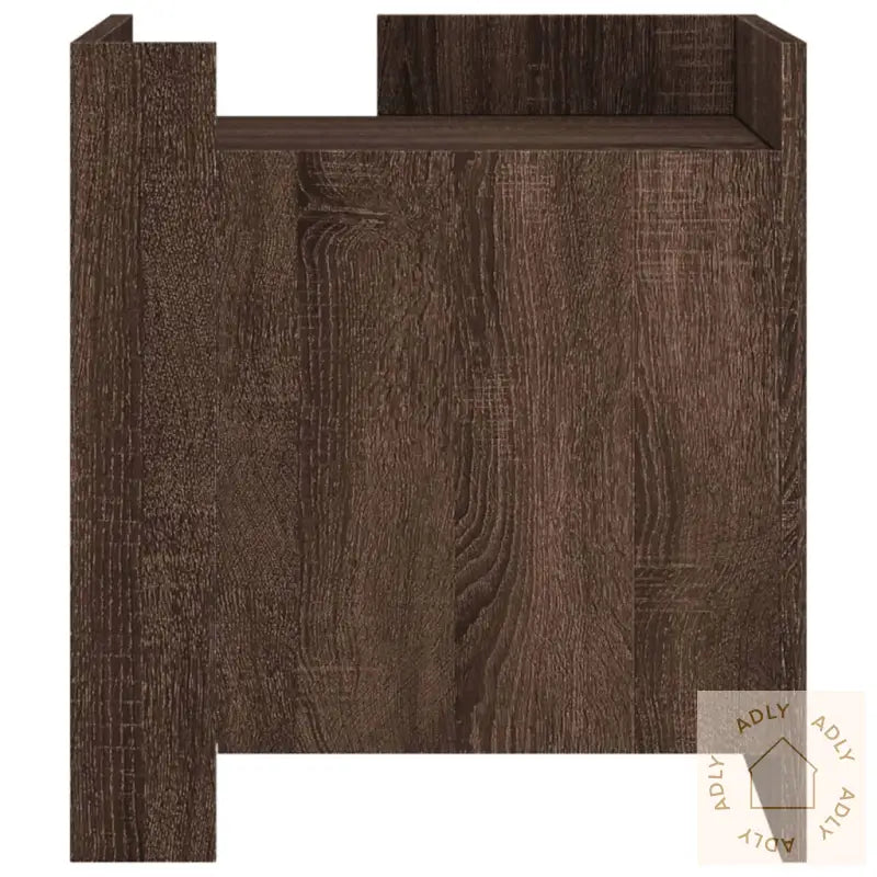 Nattbord Brun Eik 45X50X50 Cm Konstruert Tre
