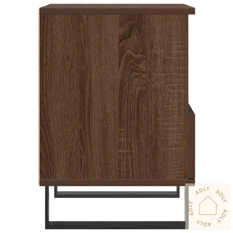 Nattbord 2 Stk Brun Eik 40X35X50 Cm Konstruert Tre