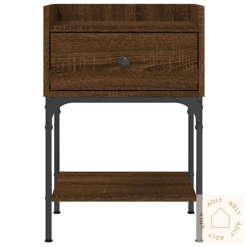 Nattbord 2 Stk Brun Eik 40,5X31X60 Cm Konstruert Tre