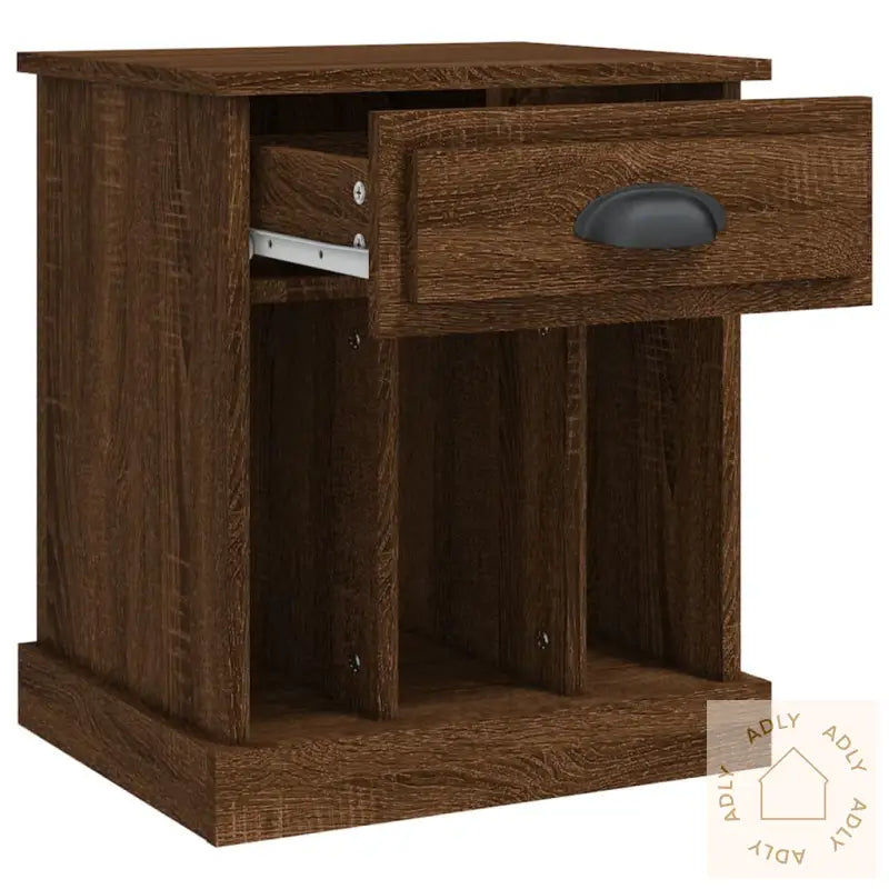 Nattbord 2 Stk Brun Eik 43X36X50 Cm