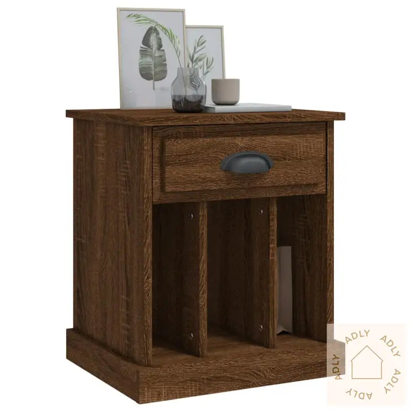 Nattbord 2 Stk Brun Eik 43X36X50 Cm