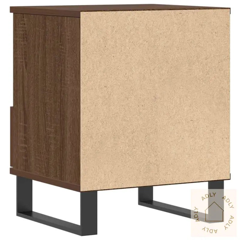 Nattbord 2 Stk Brun Eik 40X35X50 Cm Konstruert Tre