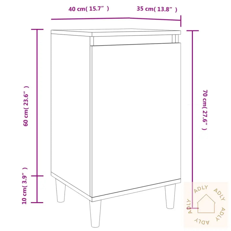 Nattbord 2 Stk Brun Eik 40X35X70 Cm Konstruert Tre