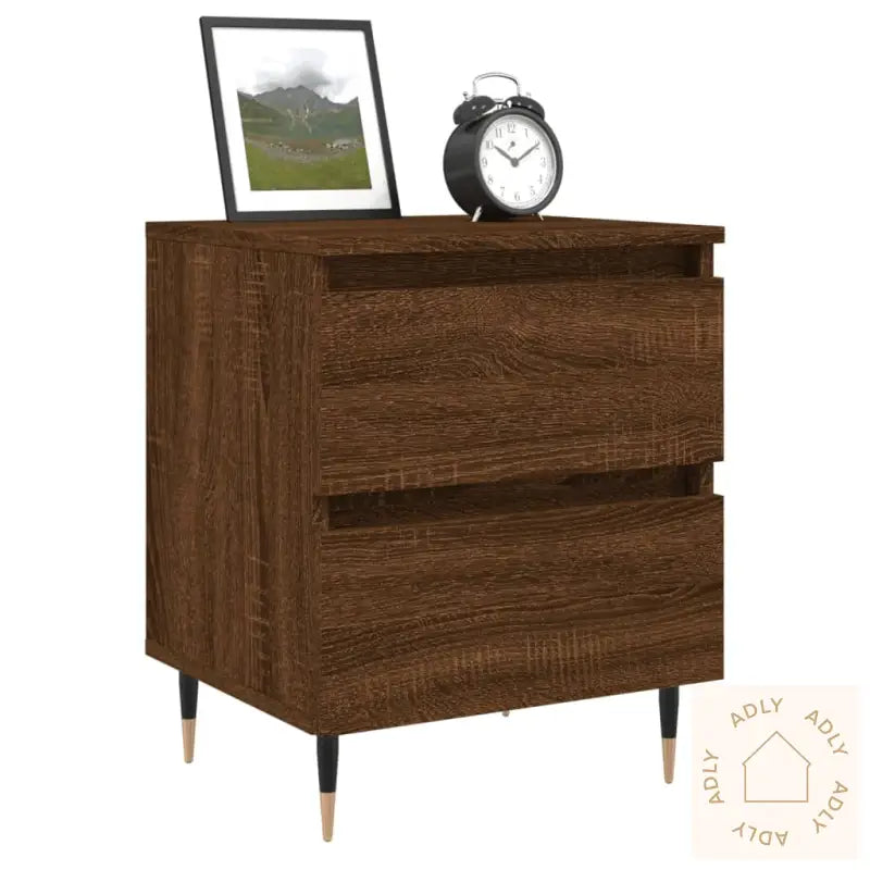Nattbord Brun Eik 40X35X50 Cm Konstruert Tre