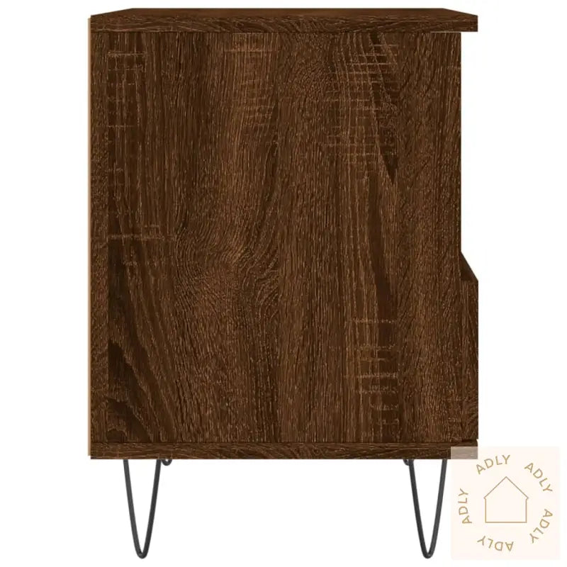 Nattbord Brun Eik 40X35X50 Cm Konstruert Tre