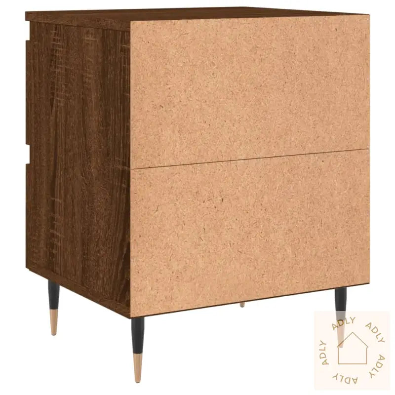 Nattbord Brun Eik 40X35X50 Cm Konstruert Tre