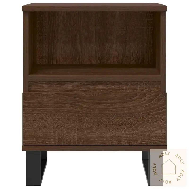 Nattbord 2 Stk Brun Eik 40X35X50 Cm Konstruert Tre