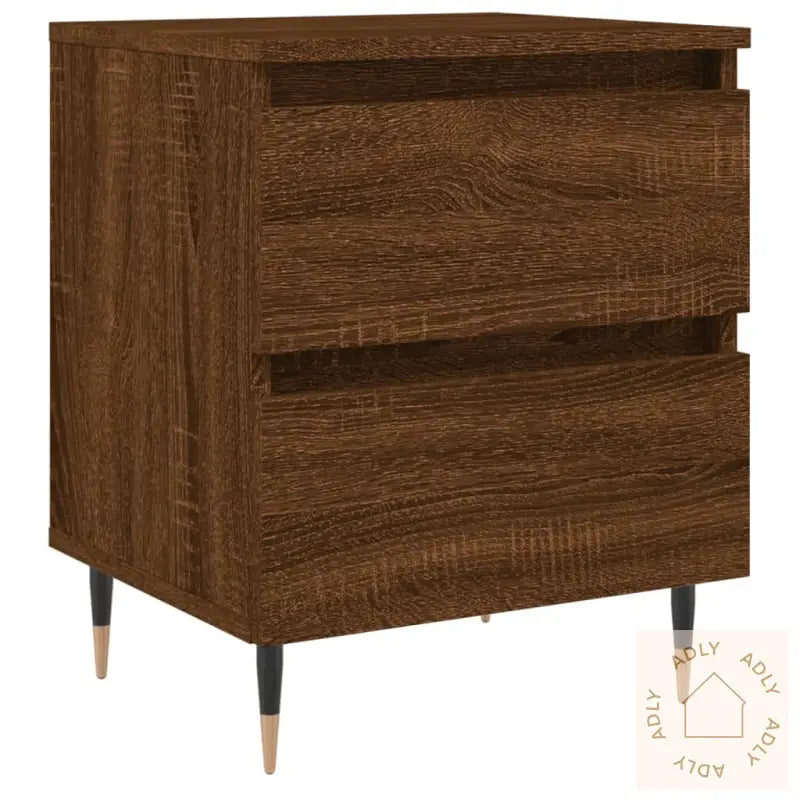 Nattbord Brun Eik 40X35X50 Cm Konstruert Tre
