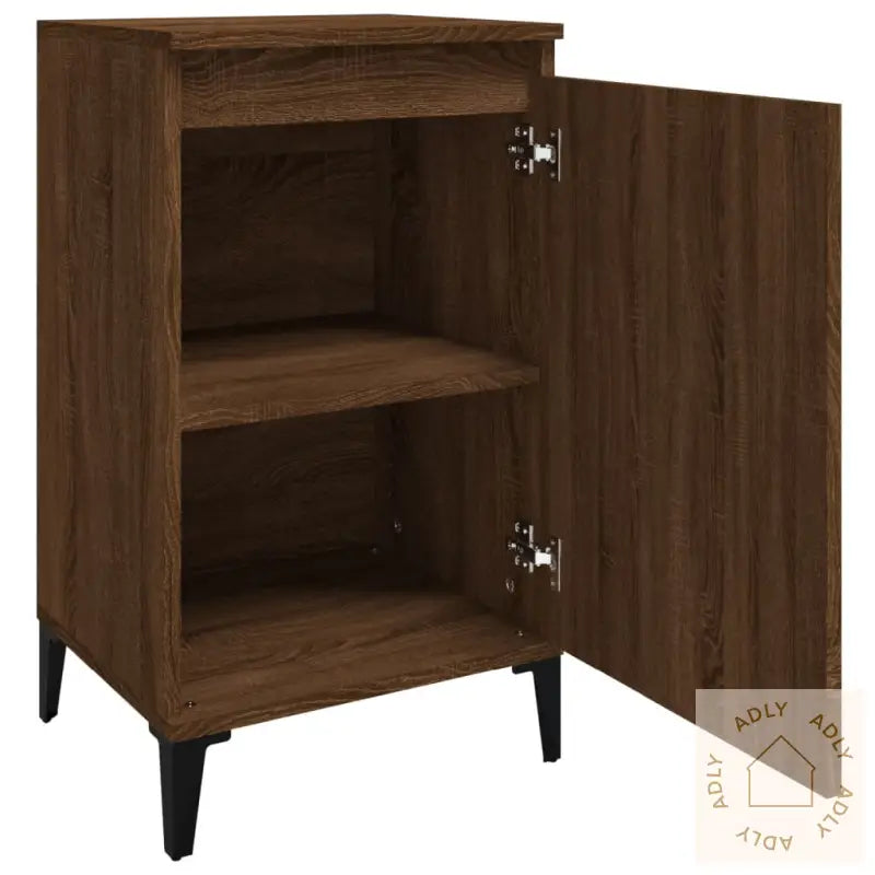 Nattbord 2 Stk Brun Eik 40X35X70 Cm Konstruert Tre