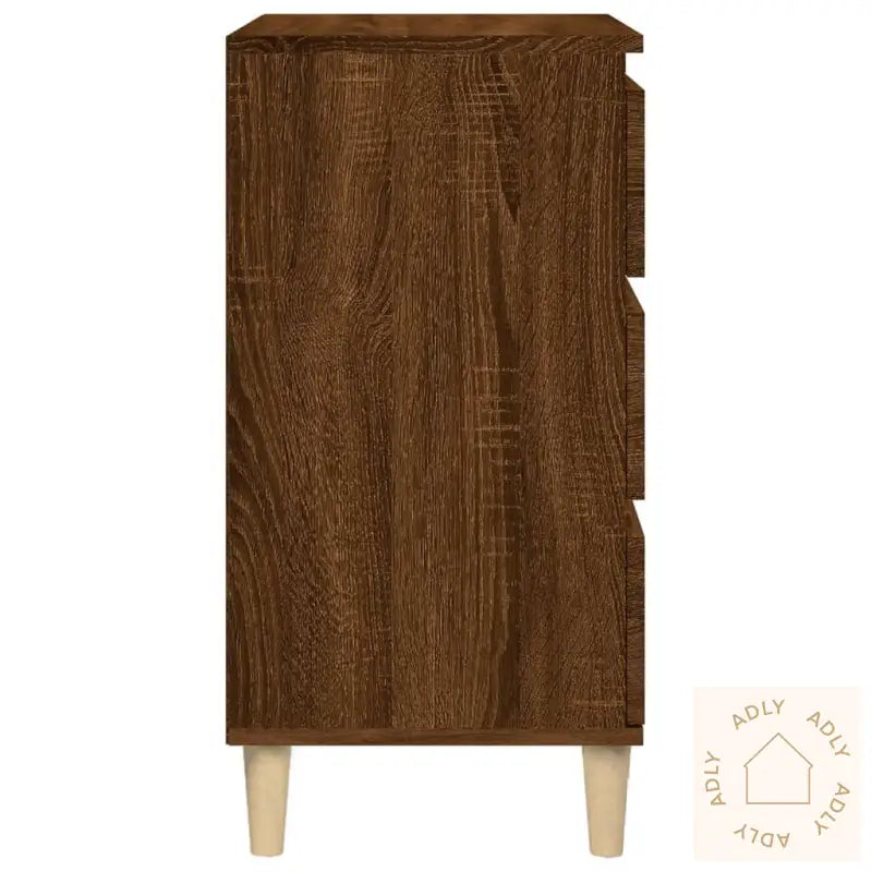 Nattbord Brun Eik 40X35X70 Cm Konstruert Tre