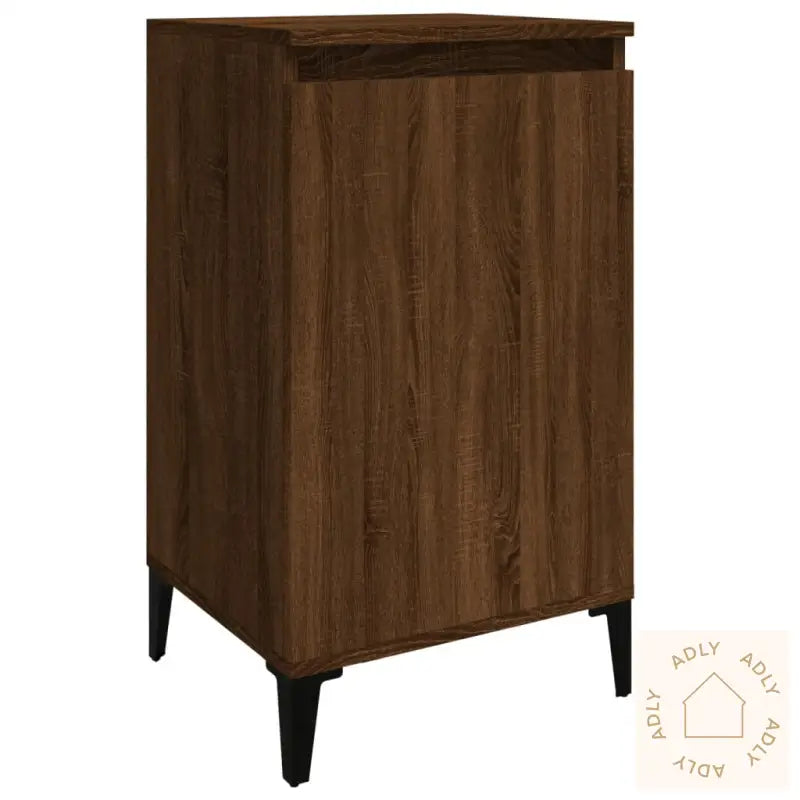 Nattbord 2 Stk Brun Eik 40X35X70 Cm Konstruert Tre