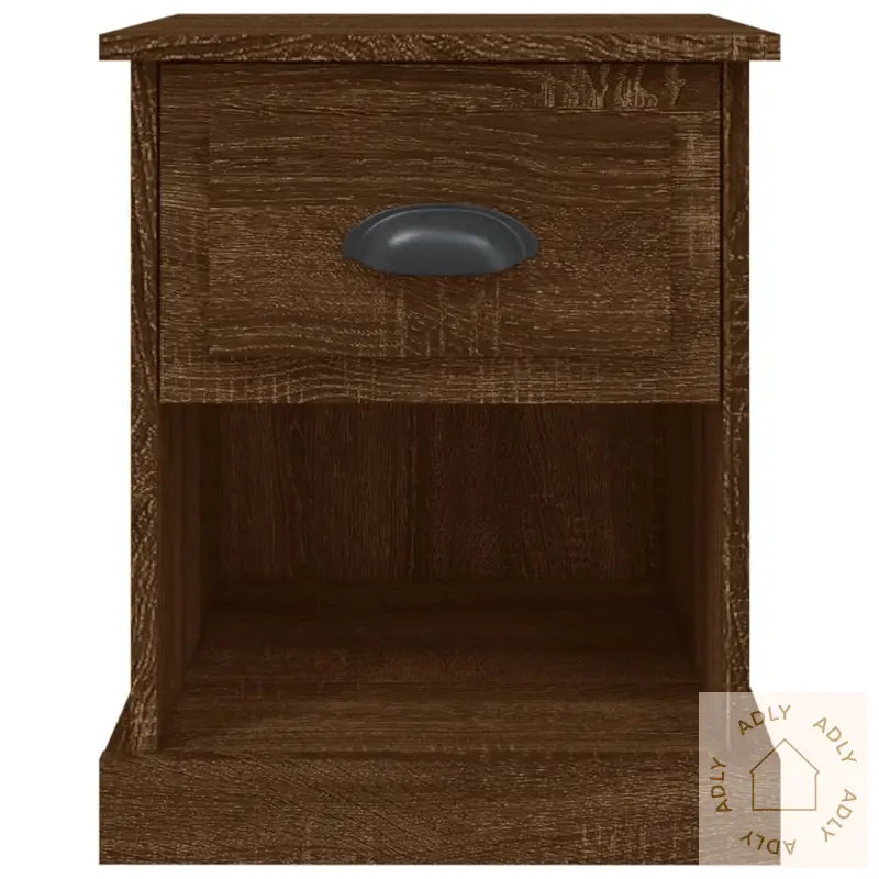 Nattbord Brun Eik 39X39X47,5 Cm Konstruert Tre