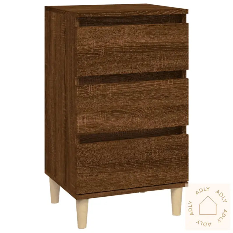 Nattbord Brun Eik 40X35X70 Cm Konstruert Tre