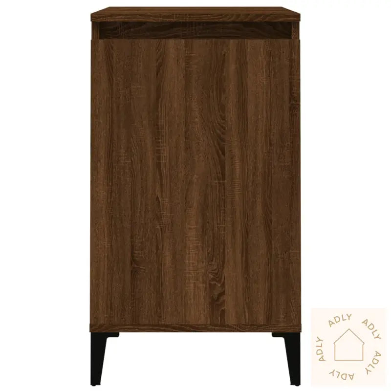 Nattbord 2 Stk Brun Eik 40X35X70 Cm Konstruert Tre