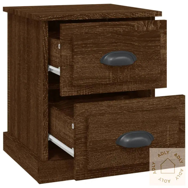 Nattbord Brun Eik 39X39X47,5 Cm Konstruert Tre