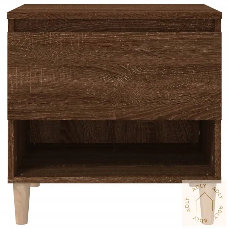 Nattbord Brun Eik 50X46X50 Cm Konstruert Tre