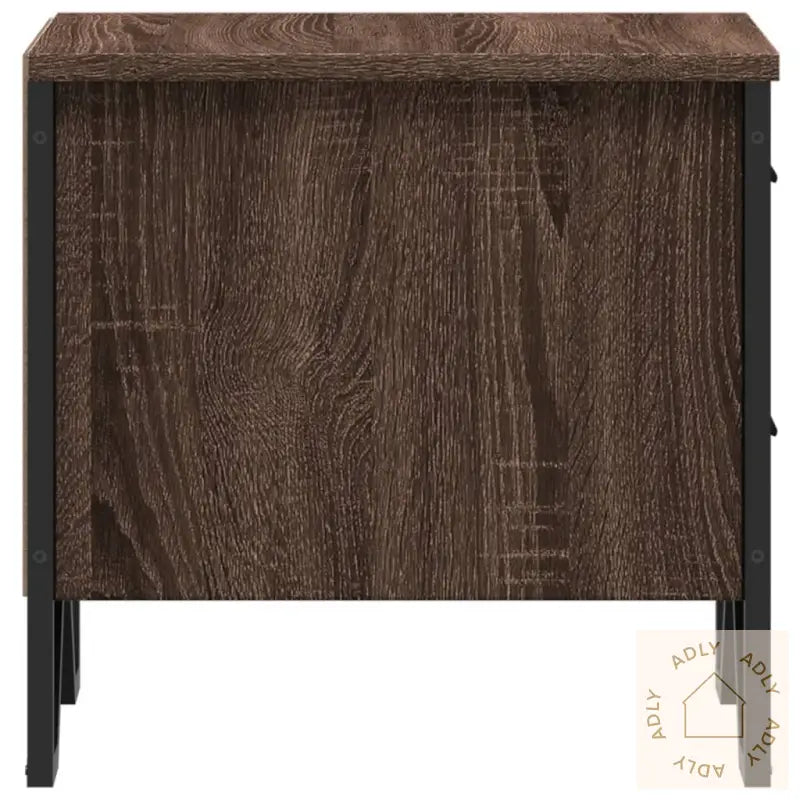 Nattbord 2 Stk Brun Eik 40X41X40 Cm Konstruert Tre