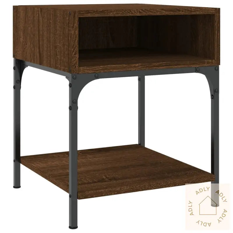 Nattbord 2 Stk Brun Eik 40X41X50 Cm Konstruert Tre