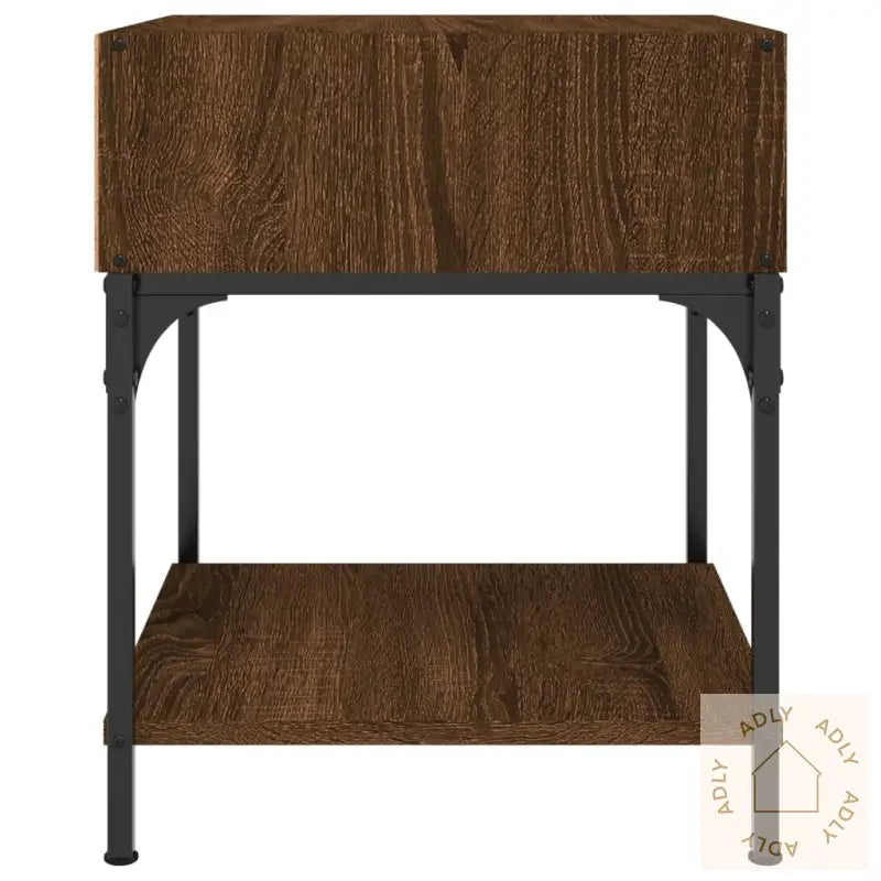 Nattbord 2 Stk Brun Eik 40X41X50 Cm Konstruert Tre