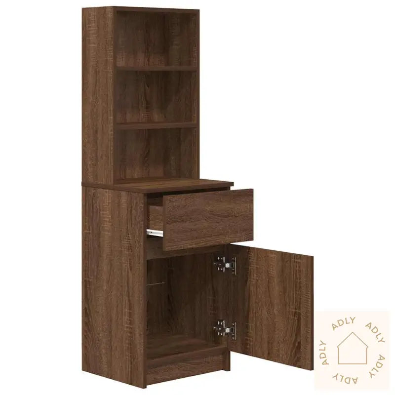 Nattbord Brun Eik 39X35X125 Cm Konstruert Tre