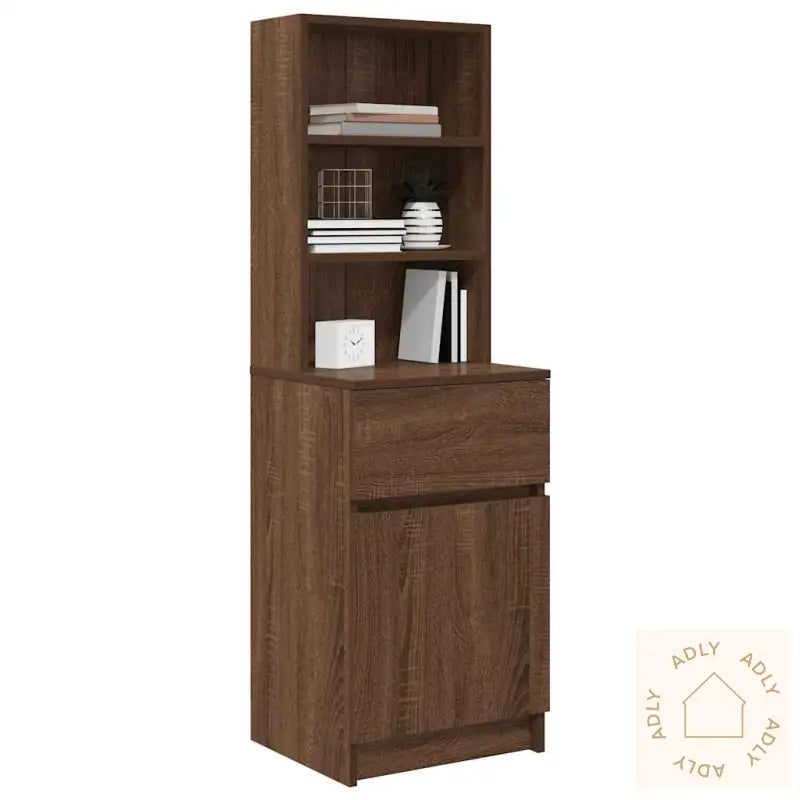 Nattbord Brun Eik 39X35X125 Cm Konstruert Tre