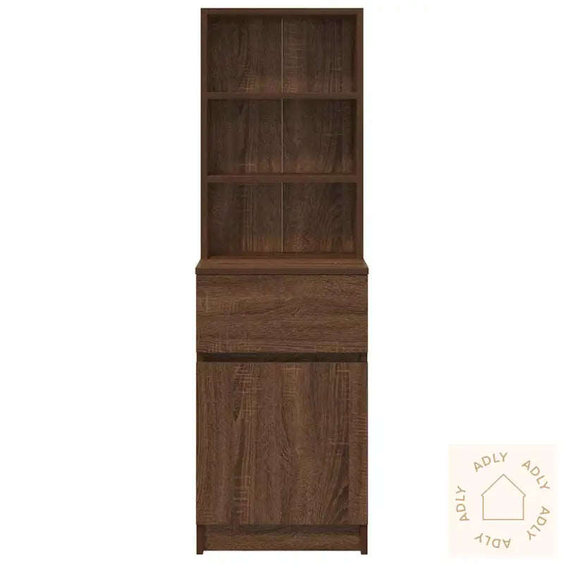 Nattbord Brun Eik 39X35X125 Cm Konstruert Tre
