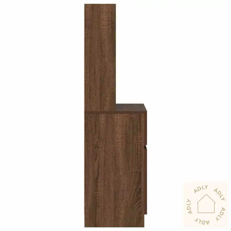 Nattbord Brun Eik 39X35X125 Cm Konstruert Tre