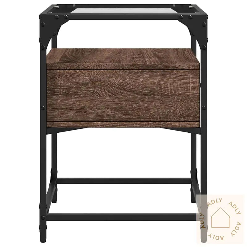 Nattbord 2 Stk Brun Eik 40X40X55 Cm Konstruert Tre