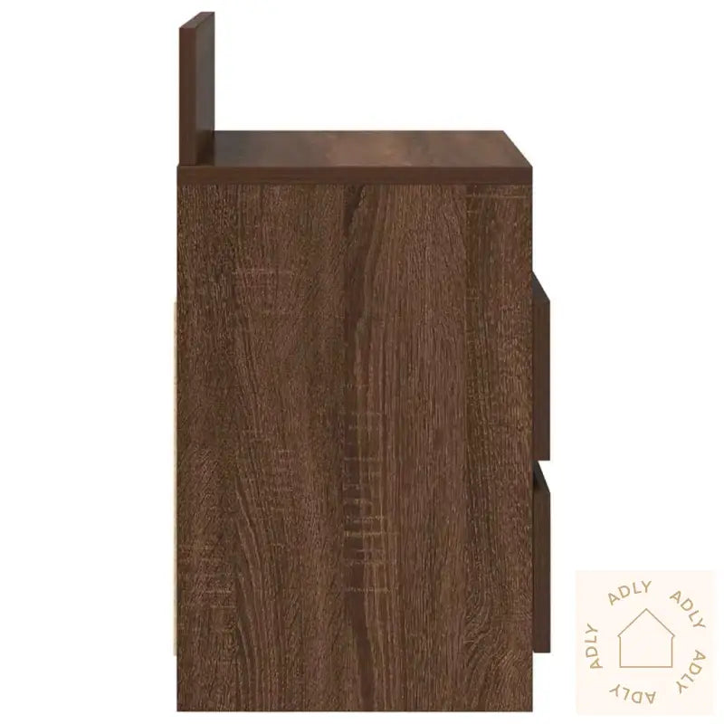 Nattbord 2 Stk Med 2 Skuffer Brun Eik 40X33X60 Cm