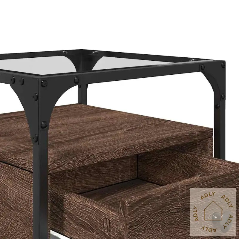 Nattbord 2 Stk Brun Eik 40X40X55 Cm Konstruert Tre