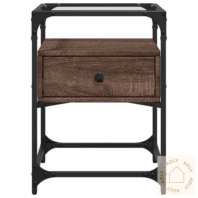 Nattbord 2 Stk Brun Eik 40X40X55 Cm Konstruert Tre