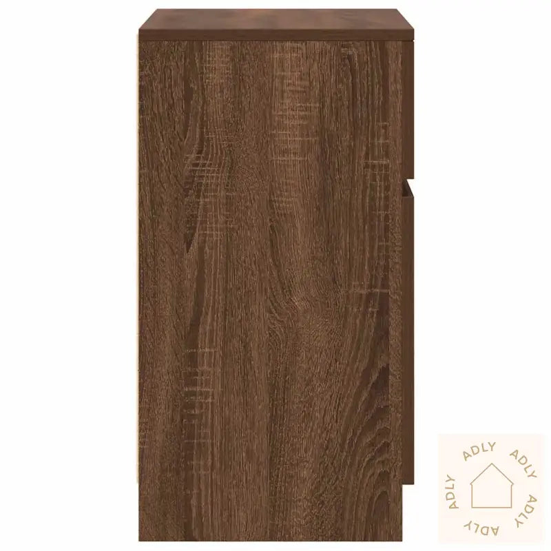 Nattbord Brun Eik 39X35X65 Cm Konstruert Tre