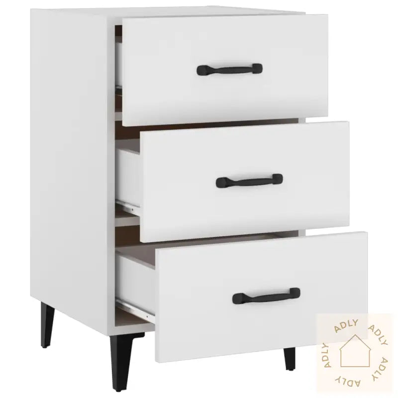 Nattbord Hvit 40X40X66 Cm Konstruert Tre