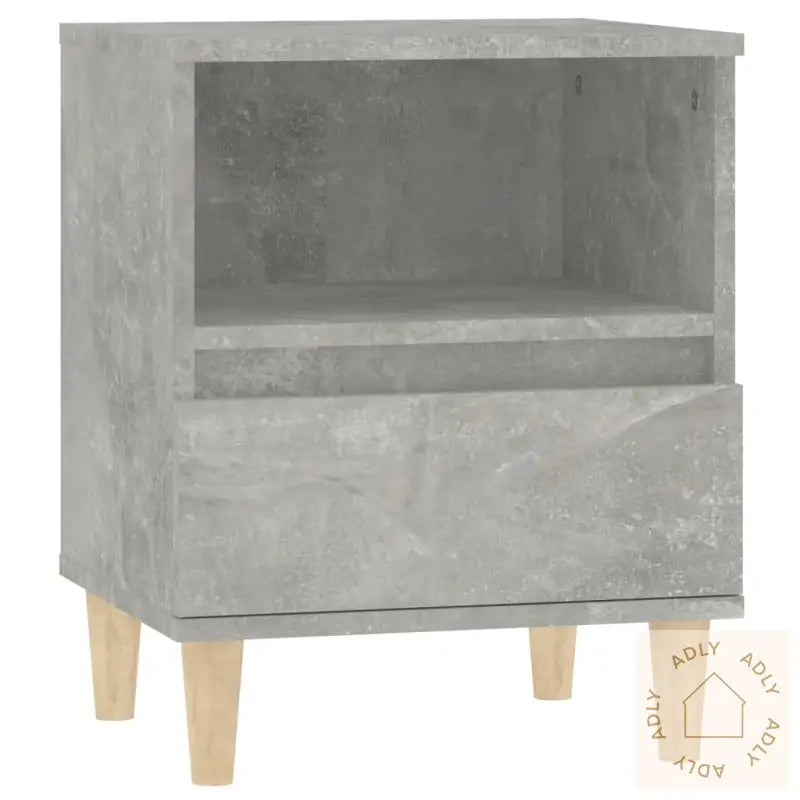 Nattbord 2 Stk Betonggrå 40X35X50 Cm