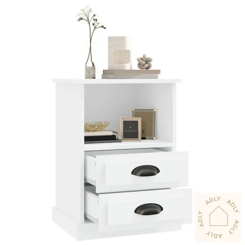 Nattbord 2 Stk Hvit 43X36X60 Cm