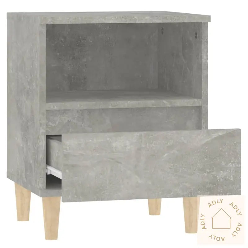 Nattbord 2 Stk Betonggrå 40X35X50 Cm