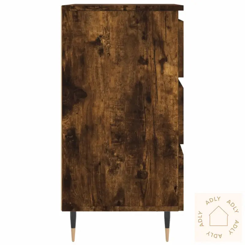 Nattbord 2 Stk Røkt Eik 40X35X69 Cm Konstruert Tre