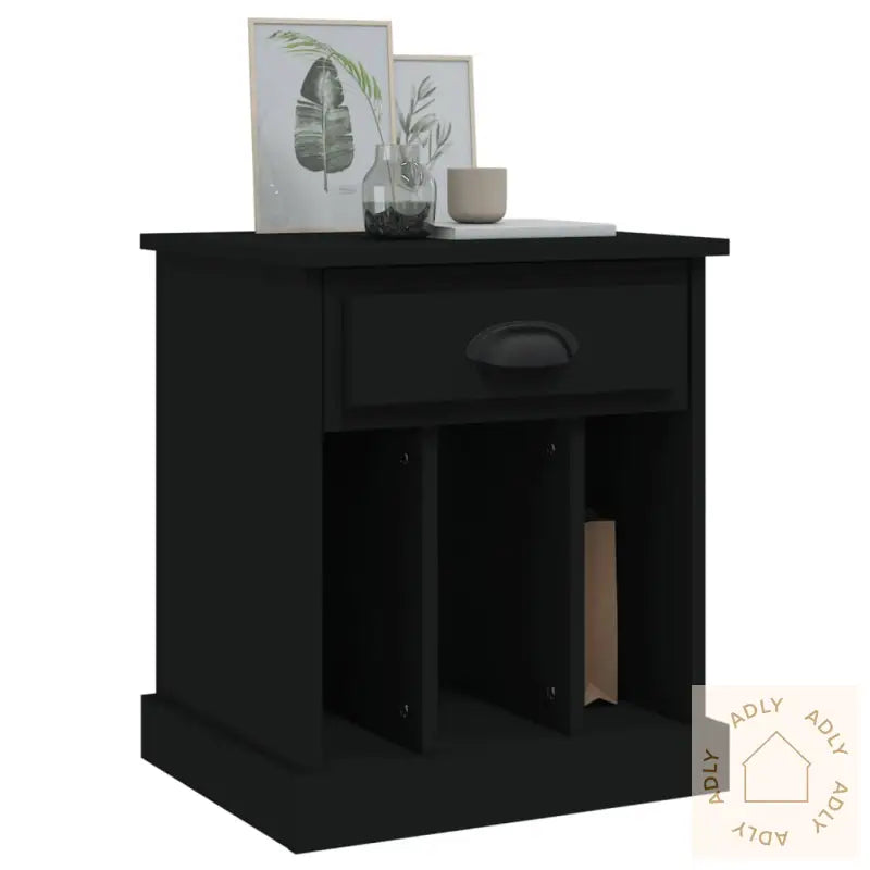 Nattbord 2 Stk Svart 43X36X50 Cm