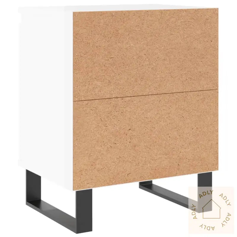 Nattbord 2 Stk Høyglans Hvit 40X30X50 Cm Konstruert Tre