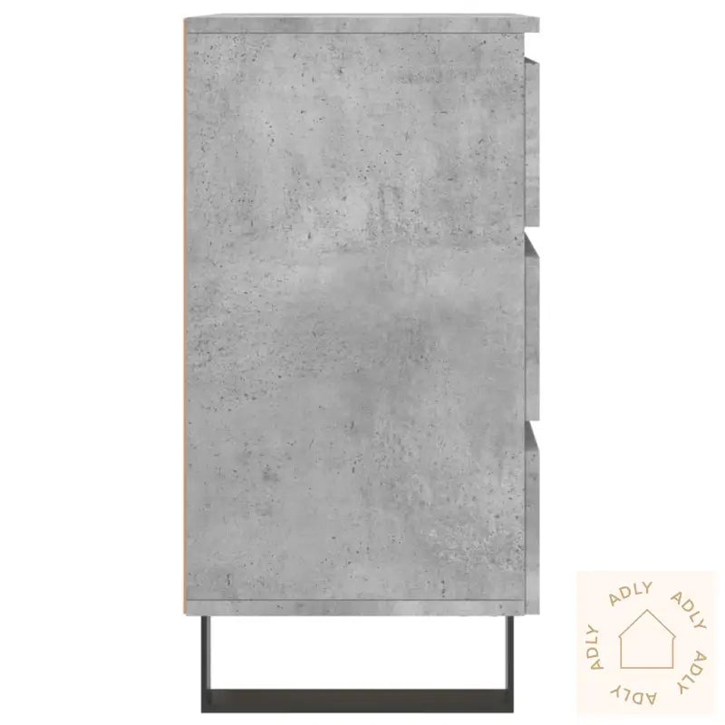 Nattbord 2 Stk Betonggrå 40X35X69 Cm Konstruert Tre