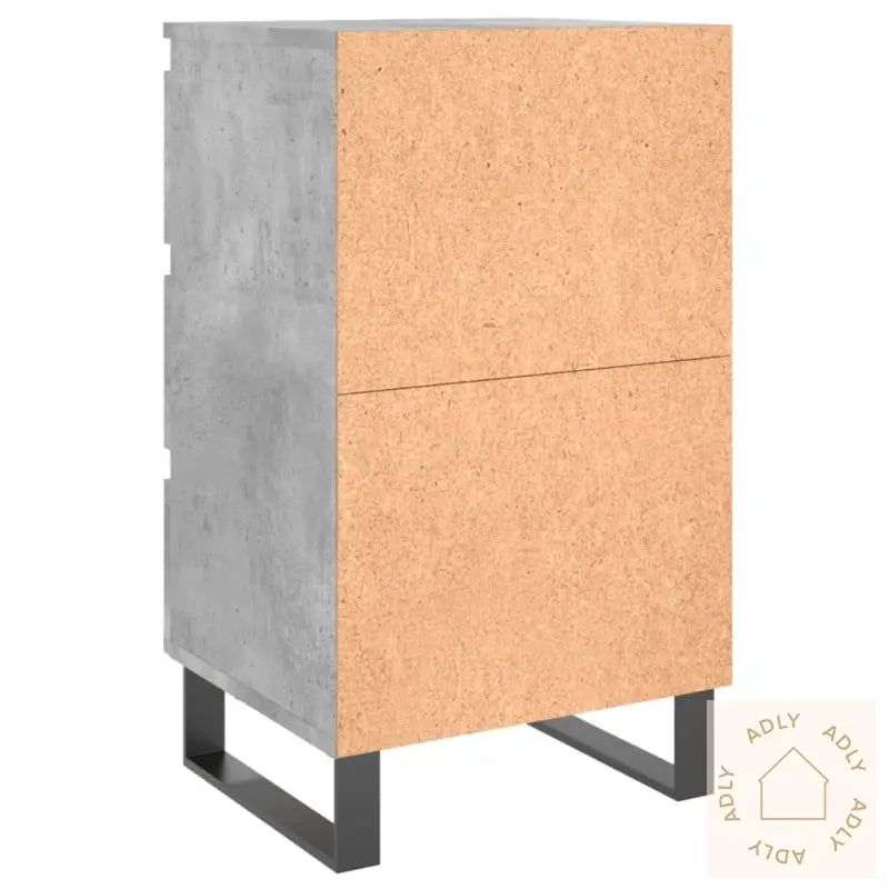 Nattbord 2 Stk Betonggrå 40X35X69 Cm Konstruert Tre