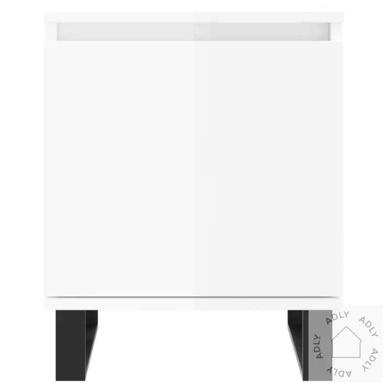 Nattbord 2 Stk Høyglans Hvit 40X30X50 Cm Konstruert Tre