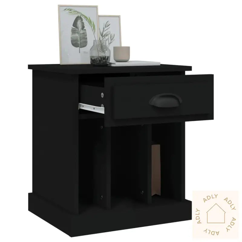 Nattbord 2 Stk Svart 43X36X50 Cm