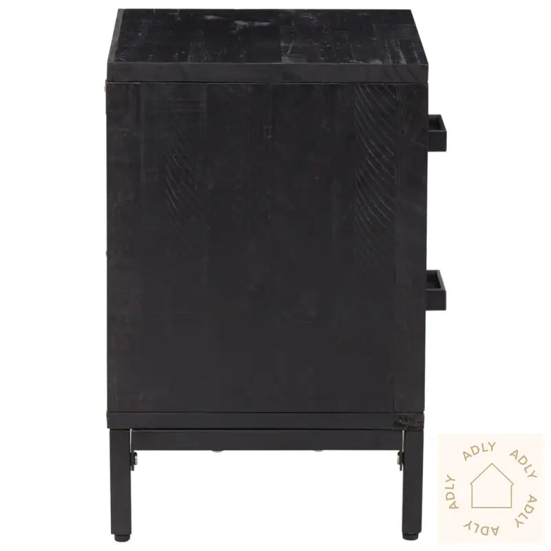 Nattbord Svart 36X30X45 Cm Heltre Furu