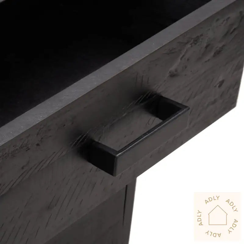 Nattbord Svart 36X30X45 Cm Heltre Furu