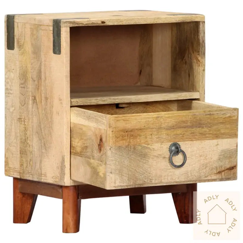 Nattbord 40X30X52 Cm Grov Heltre Mango