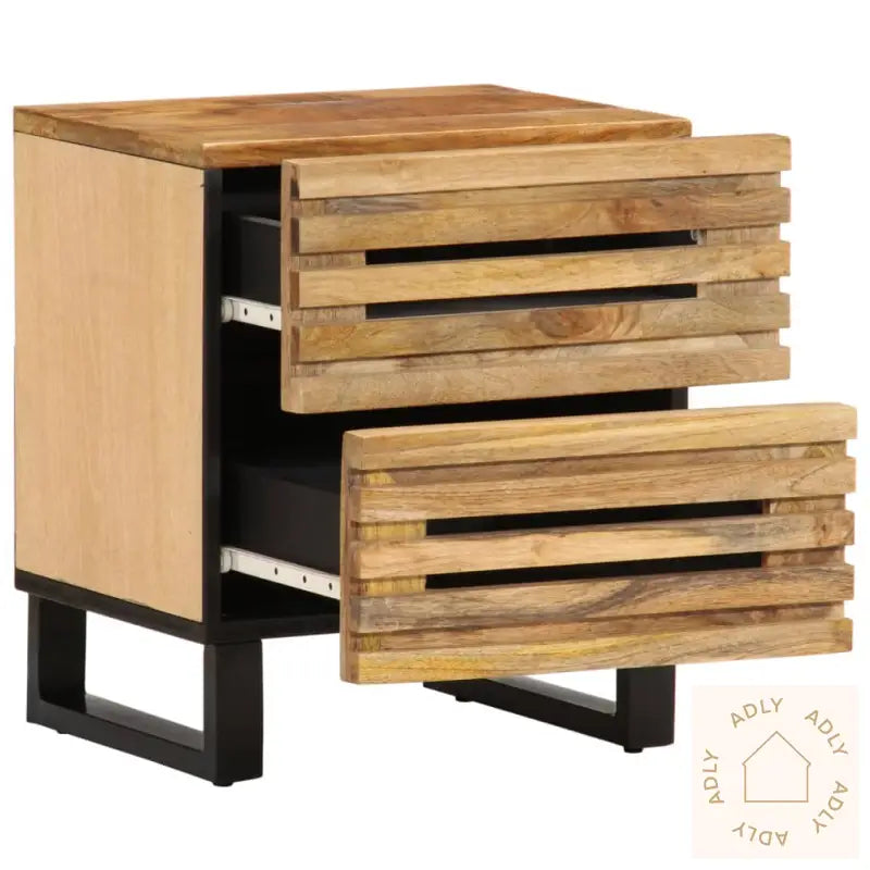 Nattbord 40X34X46 Cm Grovt Heltre Mangotre