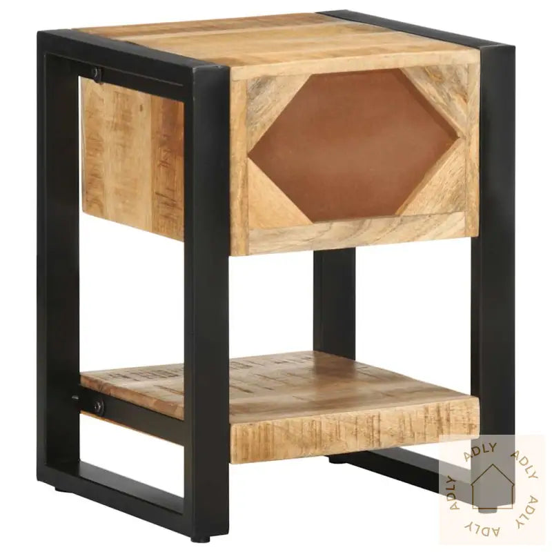 Nattbord 35X34X45 Cm Grovt Heltre Mangotre