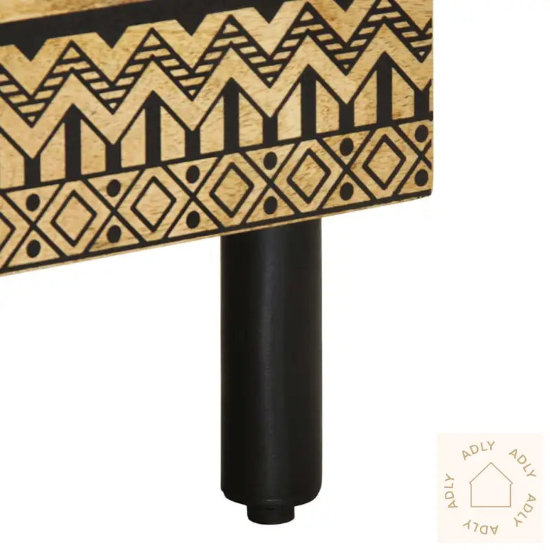 Nattbord Svart 40X33X46 Cm Grovt Heltre Mangotre